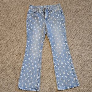 Old Navy Light Blue Floral Kid's Flare Jeans